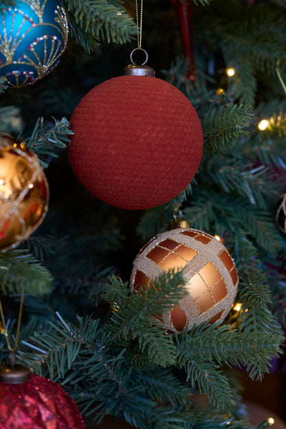 Copper Tartan Bauble