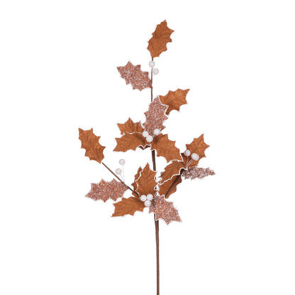 Gingerbread Holly Spray