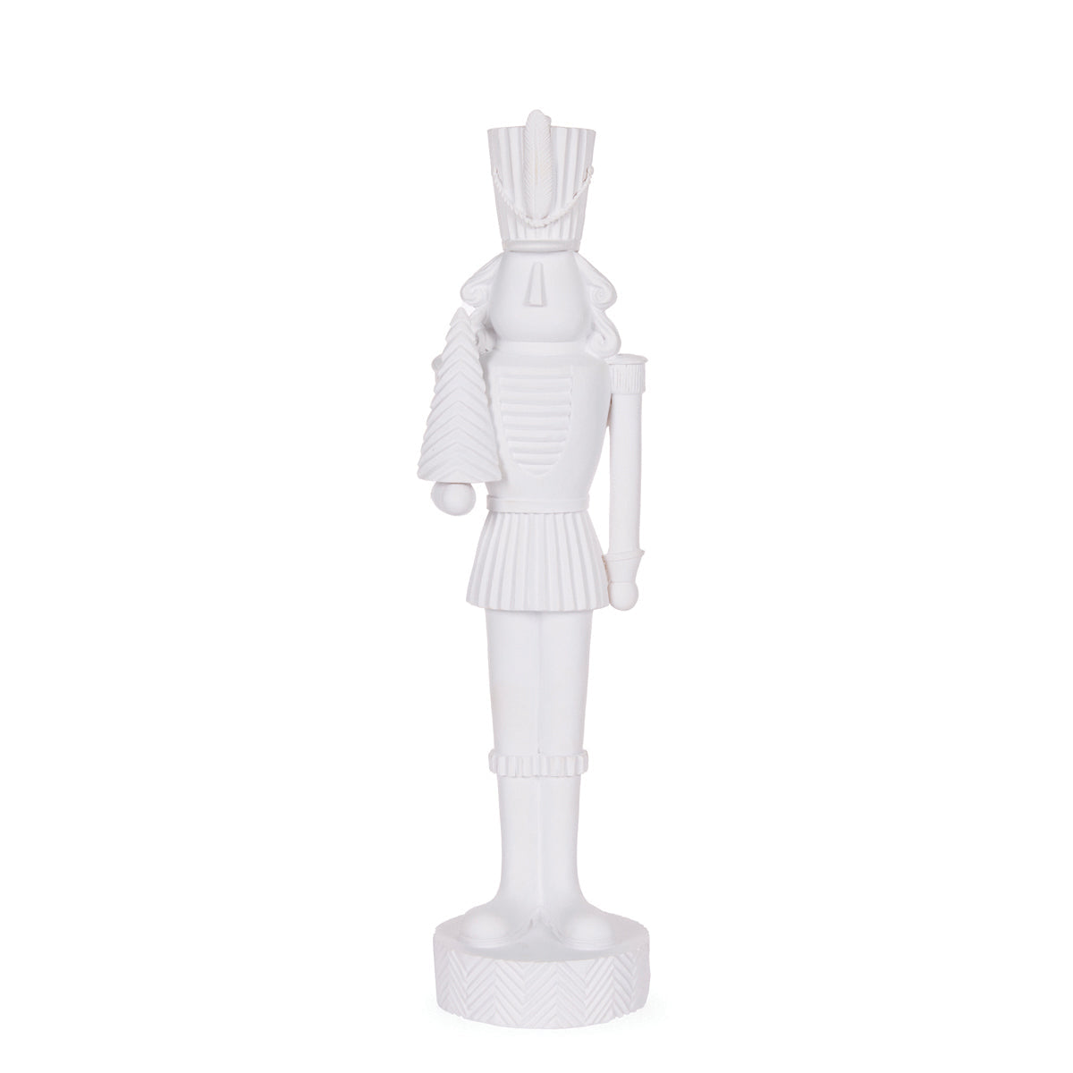 WHITE NUTCRACKER WITH TREE
