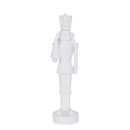 WHITE NUTCRACKER WITH TREE