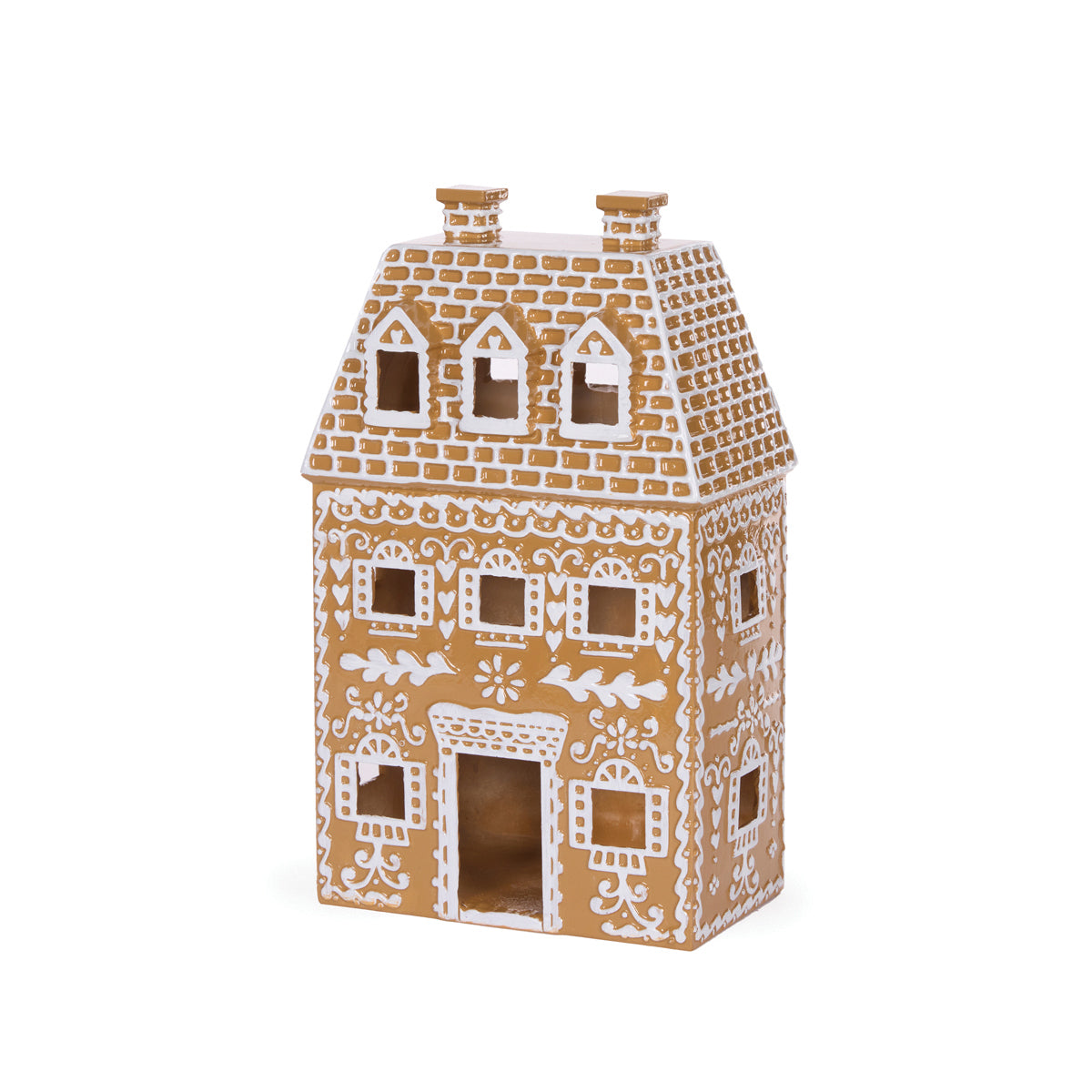 LED Intricate Piped Gingerbread Cottage