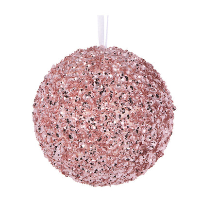XL Pink Crystal Confetti Bauble