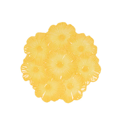 YELLOW COSMOS BOUQUET PLATE