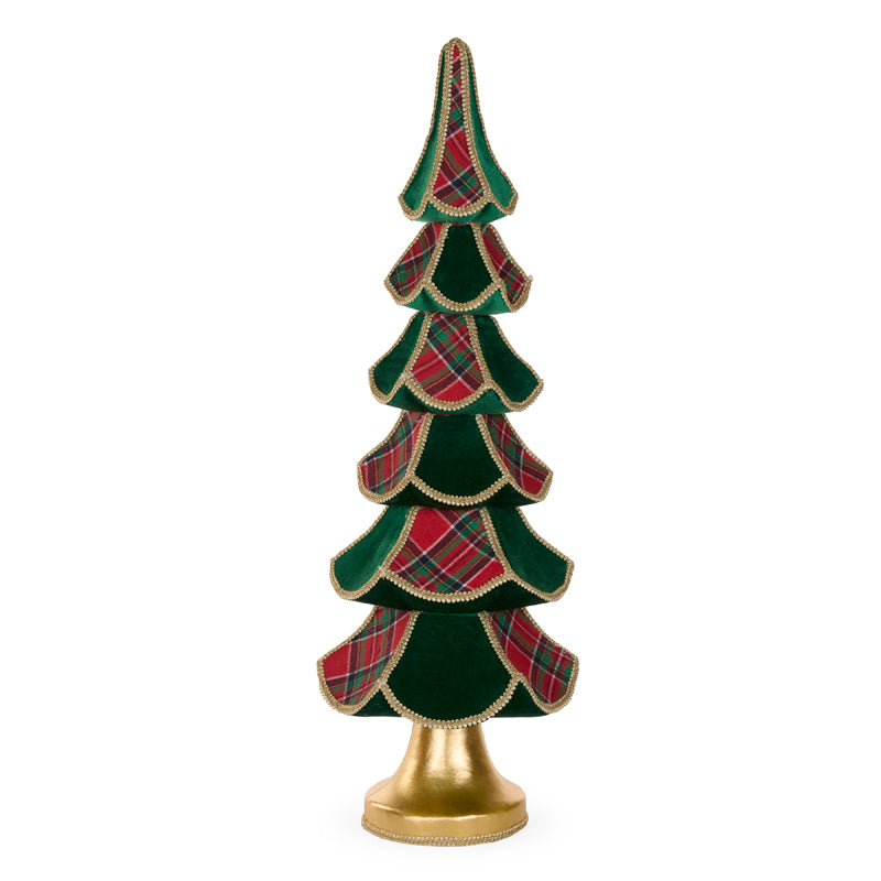 90cm Tartan Layered Tree