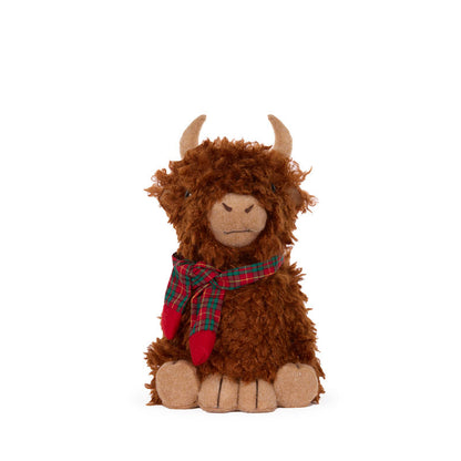 Adorable Tartan Highland Cow Sitting
