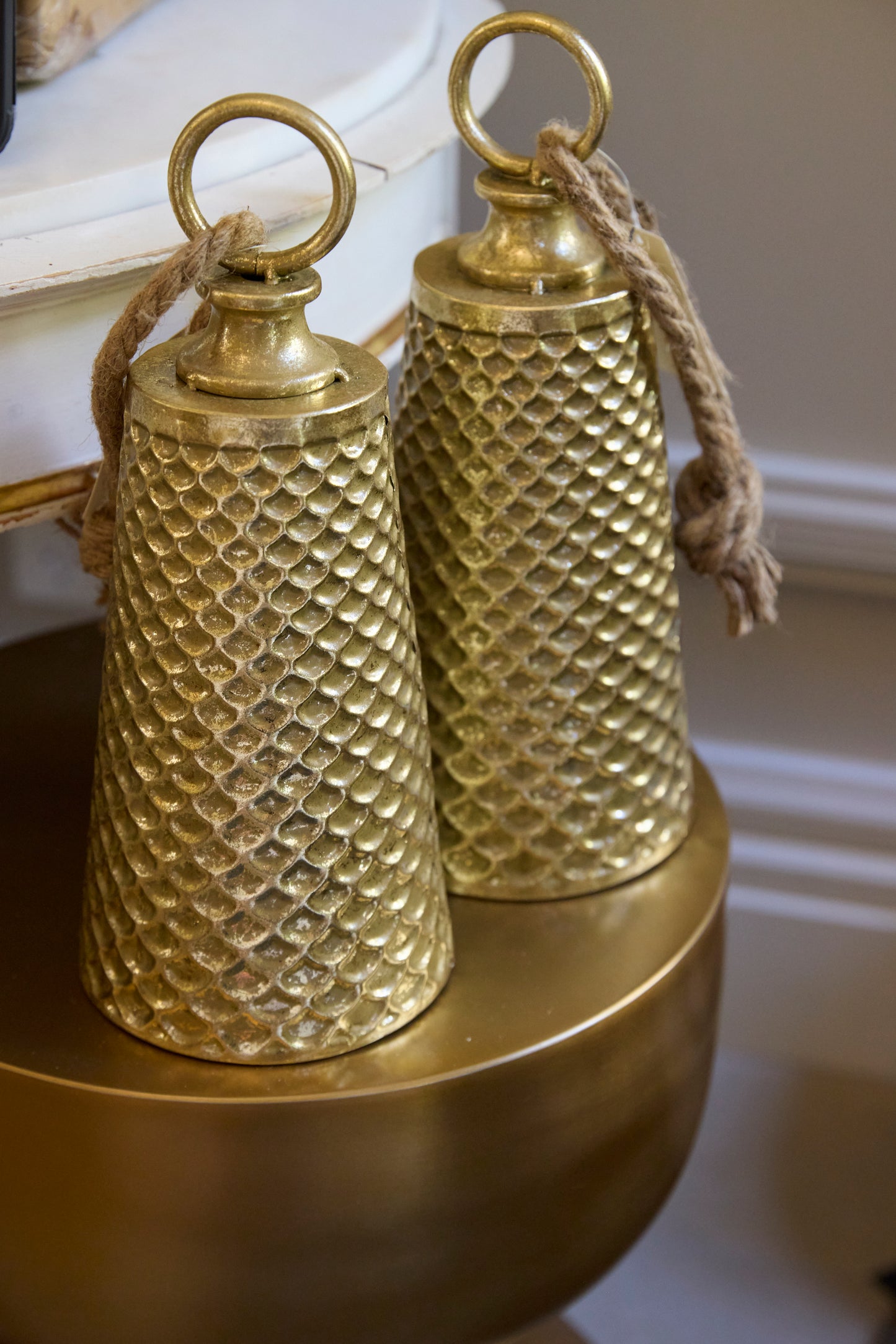 Embossed Gold Long Bell