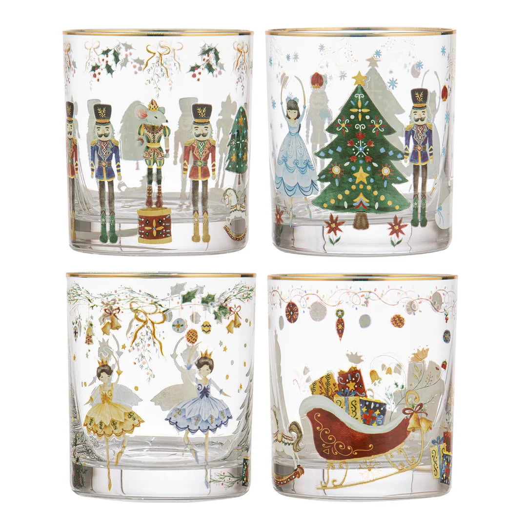 Christmas Wonderland Crystal 4pk Tumbler