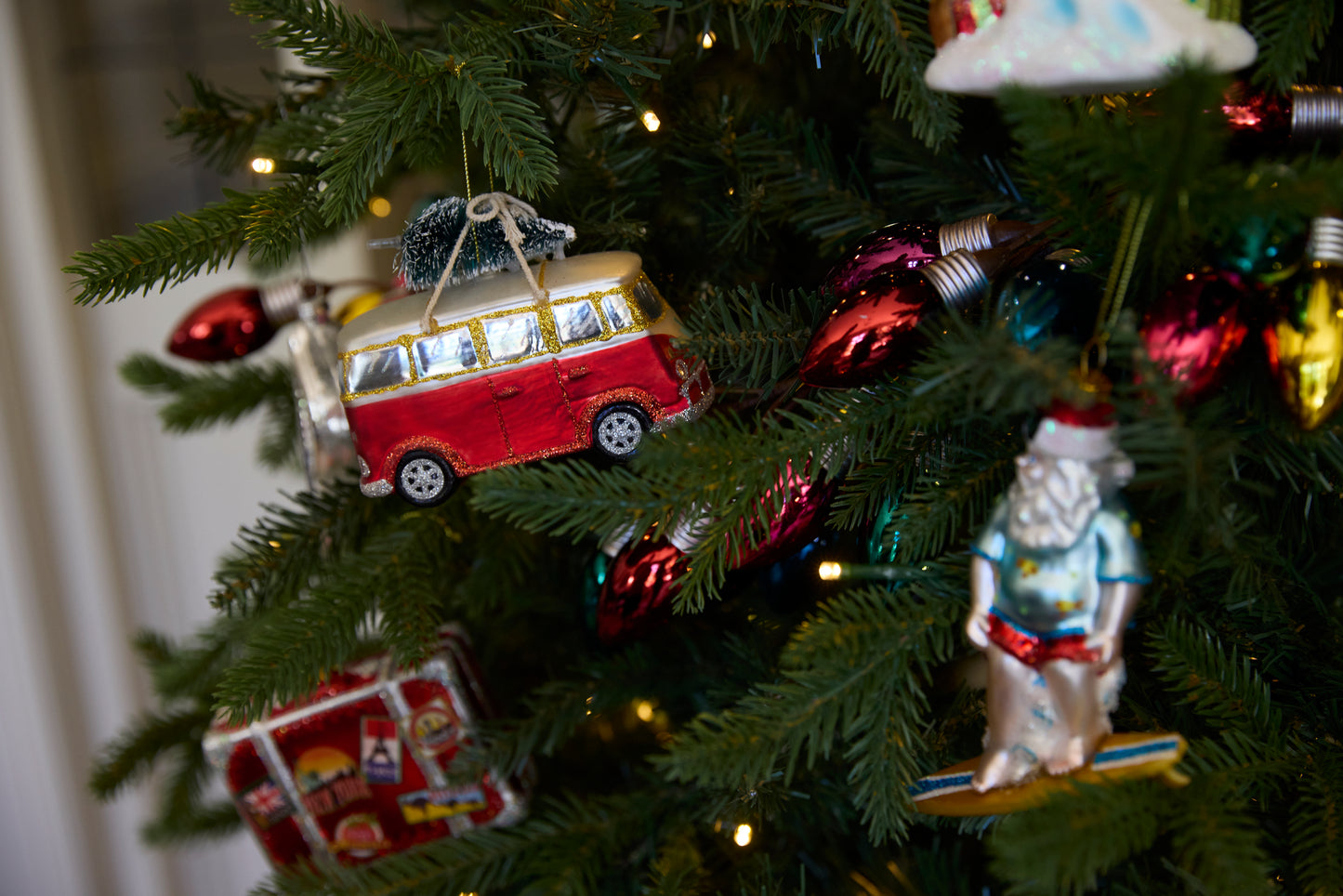 Retro Kombi With Tree Hanging