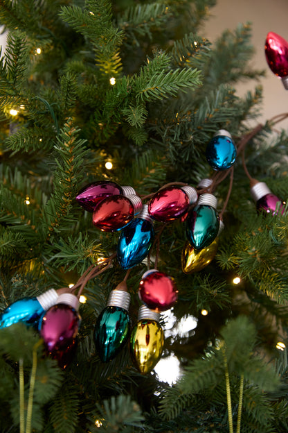 Metallic Retro Light Bulb Garland