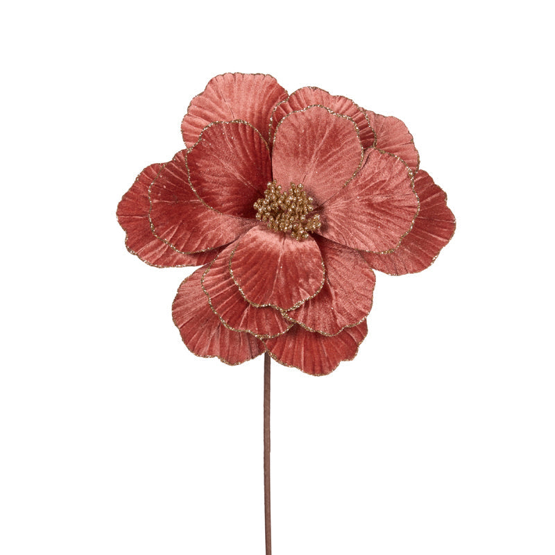 Rose Gold Simple Layered Velvet Flower
