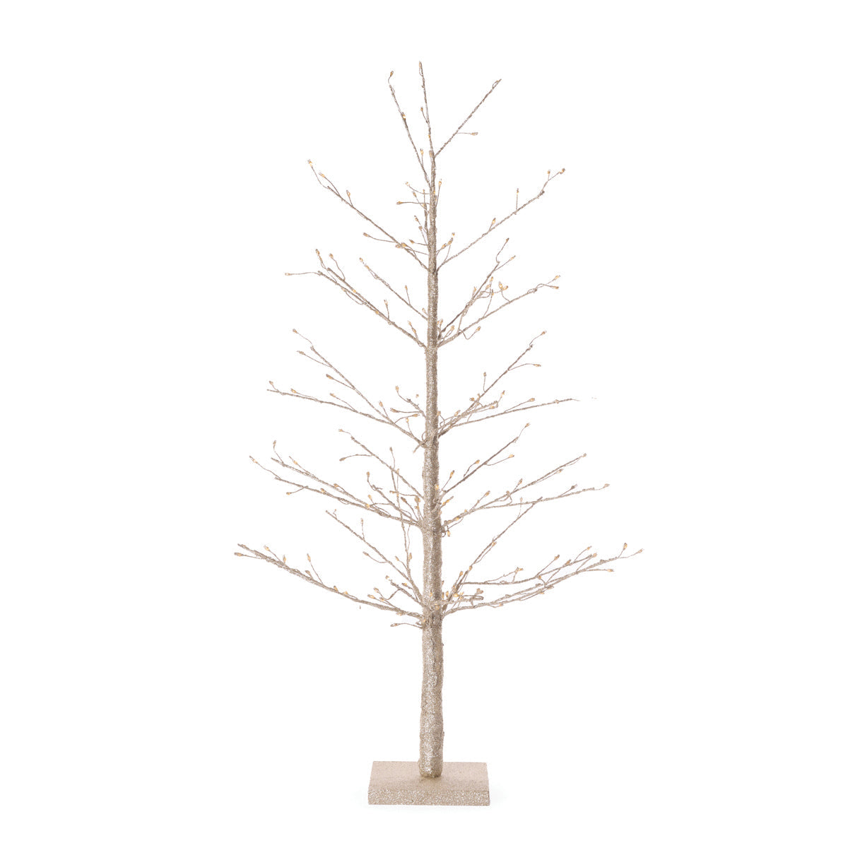 90cm LED Champagne Glitter Sparkle Tree