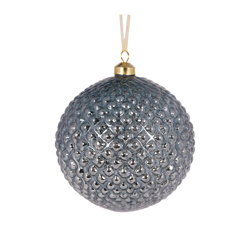 Transparent Gunmetal Stud Bauble