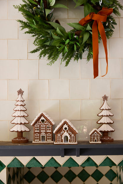 33.5 Cm Iced Gingerbread Tree