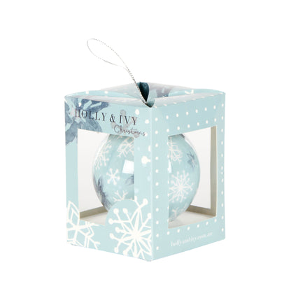 7.5cm Artist Bauble - Shimmering Snowflakes