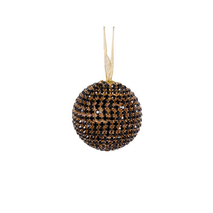 7cm Black Crystal Bauble