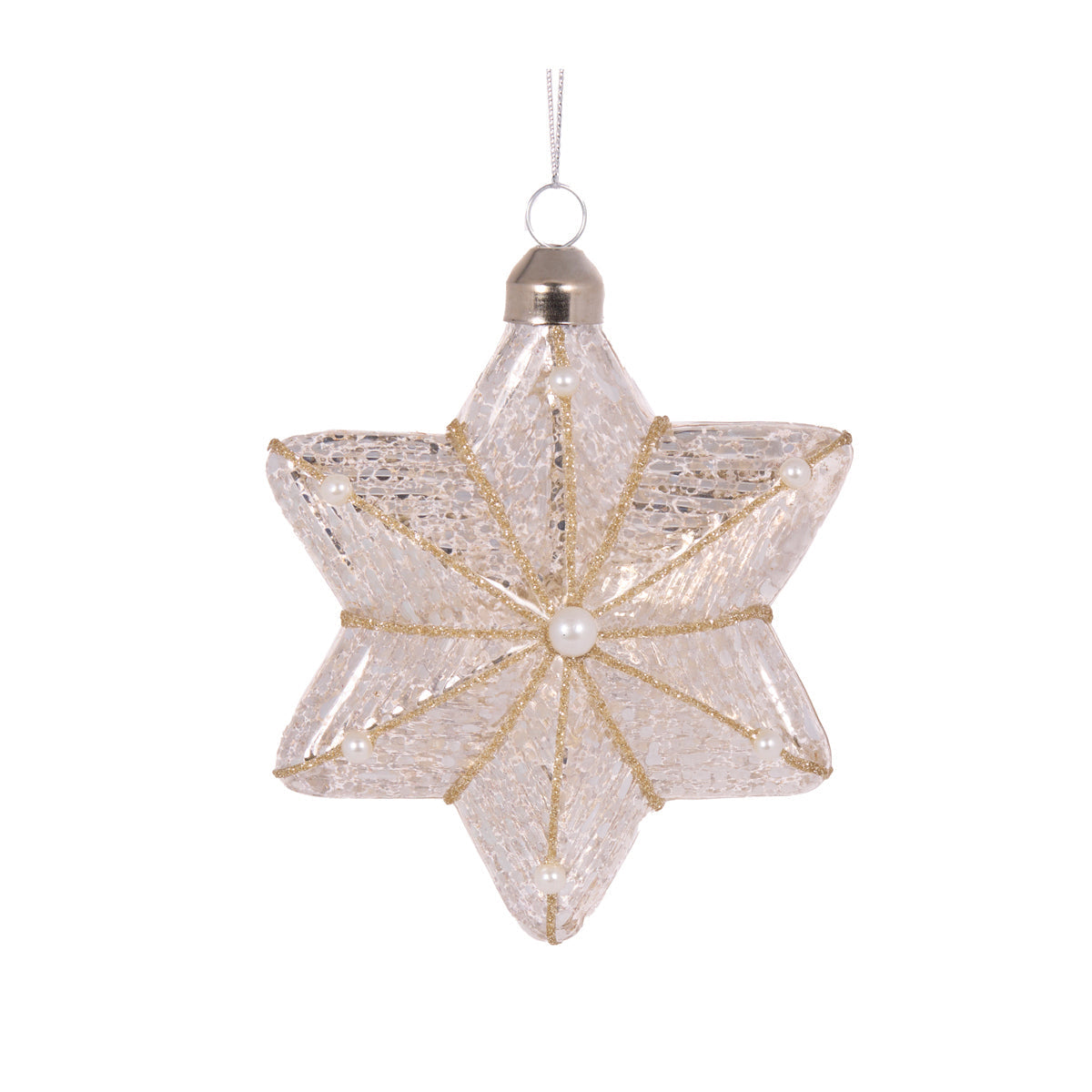 STAR IVORY MERCURY ORNAMENT