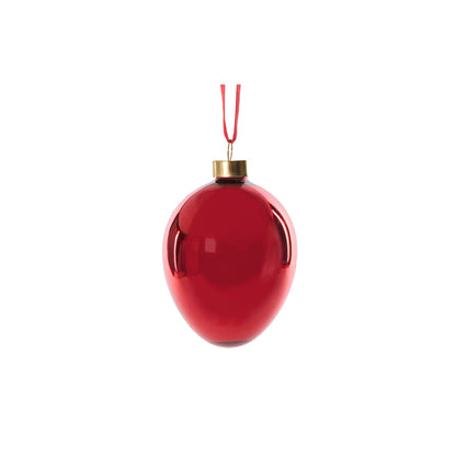 GLASS RED EGG HANGING