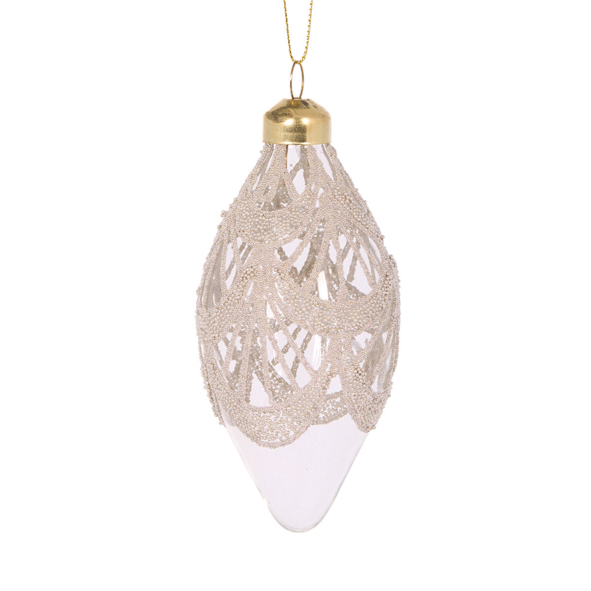 Champagne Lace Drop Bauble