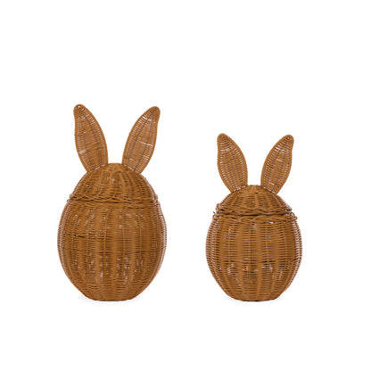SET OF 2 WOVEN BUNNY BASKETS