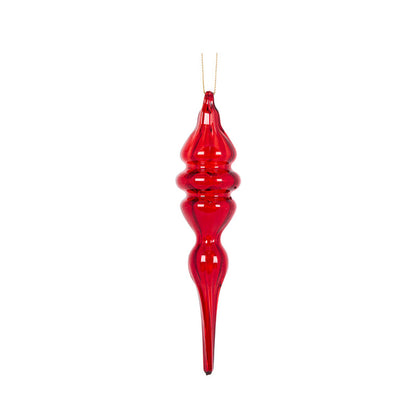 Glass Ruby Diamond Finial