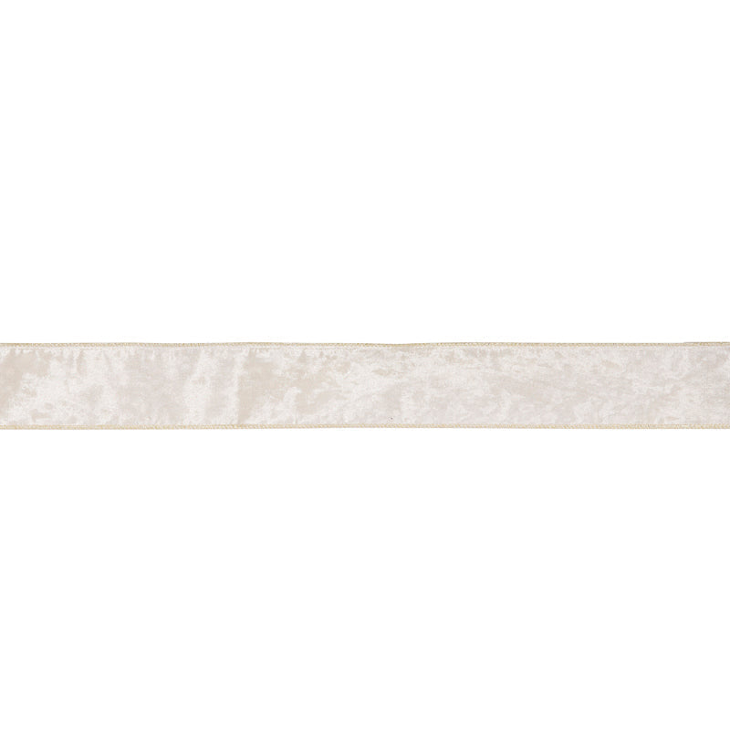 6.3cm White Velvet Ribbon