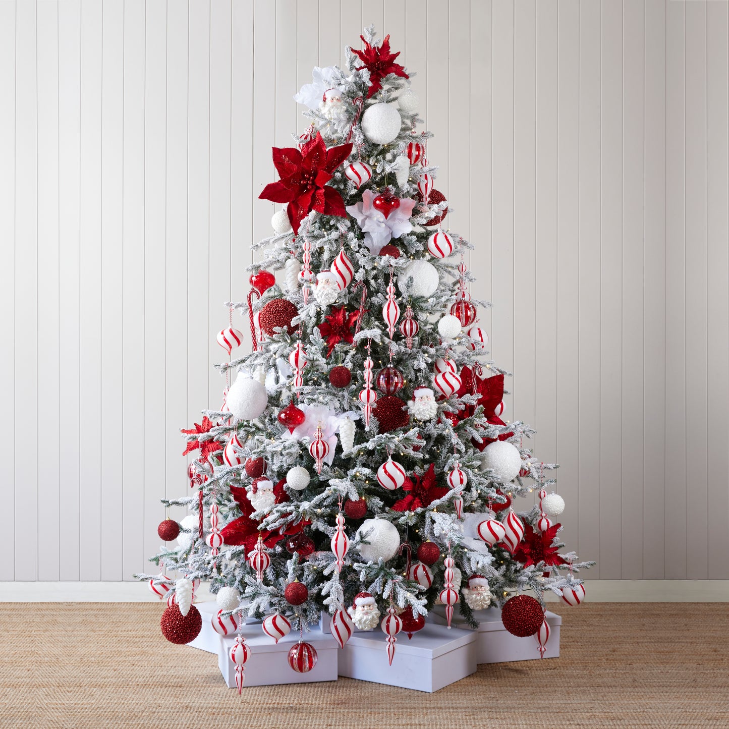 Luxe Peppermint  Ornament Package 5.5Ft / 6Ft