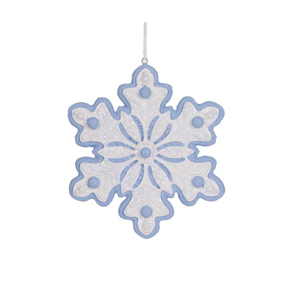 Intricate Blue Snowflake Cookie Hanging