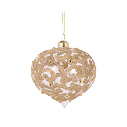 Gold Elaborate Swirl Onion Bauble