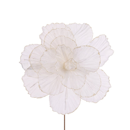 Sheer Ivory Layered Camellia