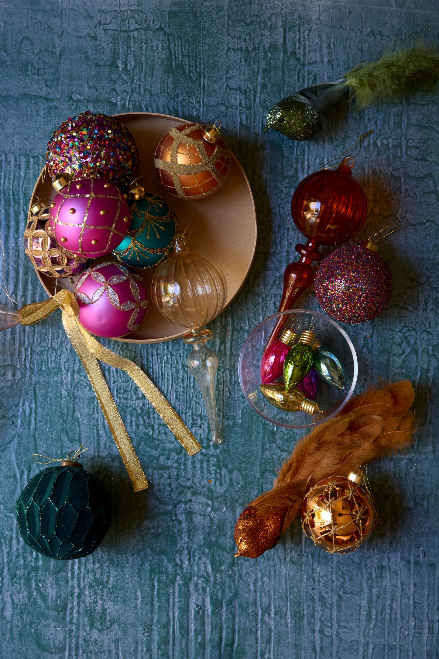 Set/9 Vintage Bulb Baubles