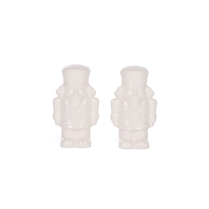 White Nutcracker Salt And Pepper Shakers