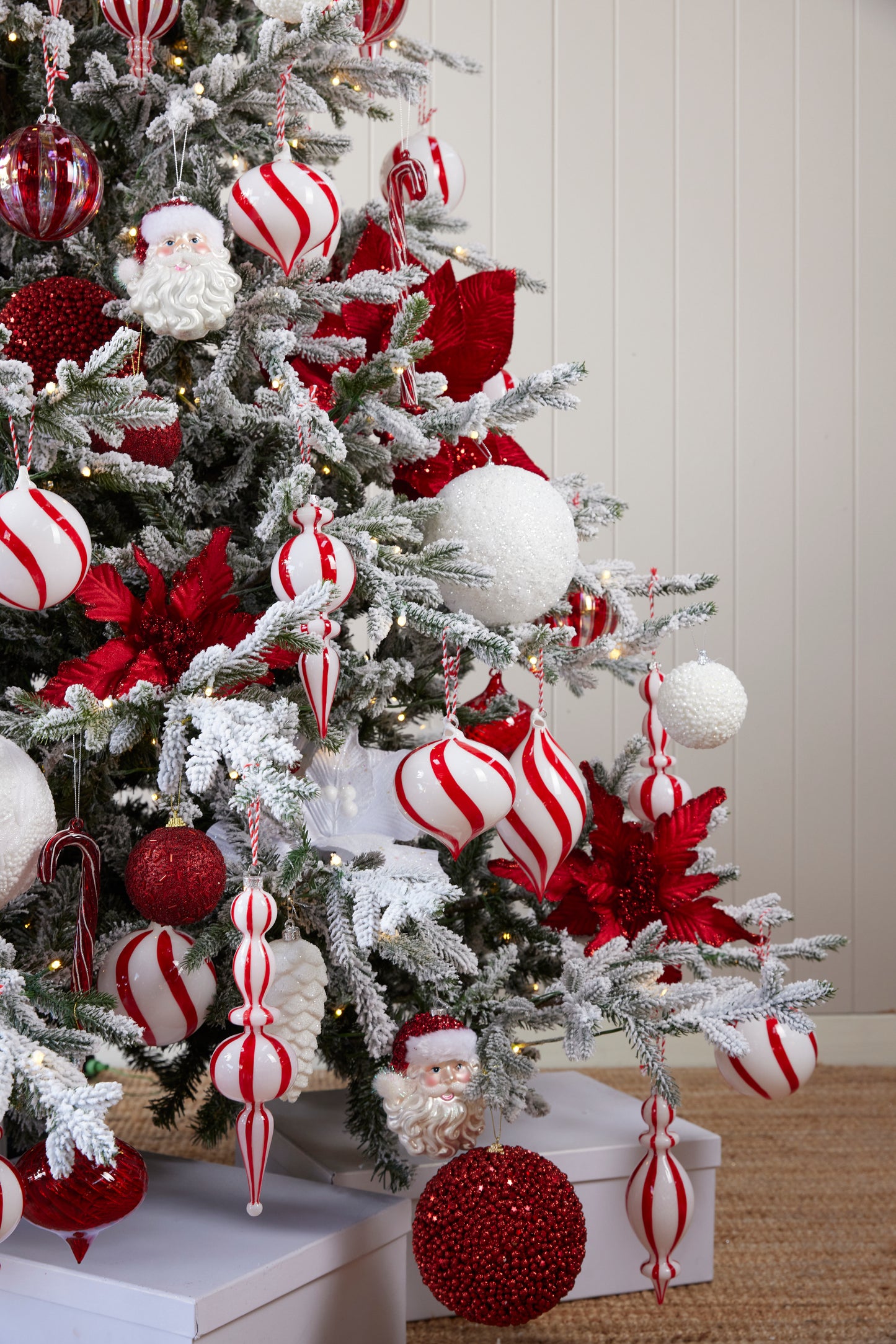 Luxe Peppermint  Ornament Package 7.5Ft / 8Ft