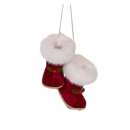 Hanging Velvet Santa Boots