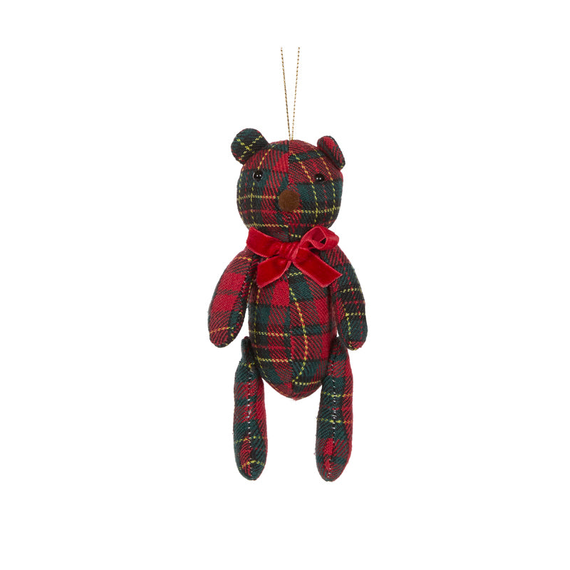 13cm Plaid Hanging Teddy Bear