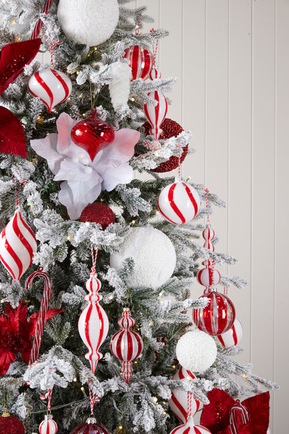 Luxe Peppermint  Ornament Package 5.5Ft / 6Ft