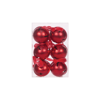 6pk Hanging Red Bells