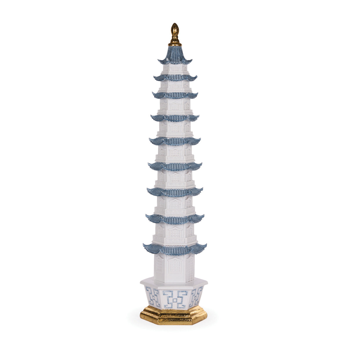 67cm Blue And White Pagoda