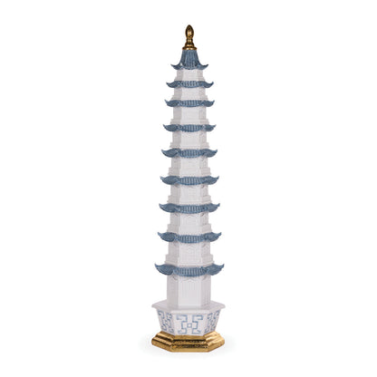 67cm Blue And White Pagoda