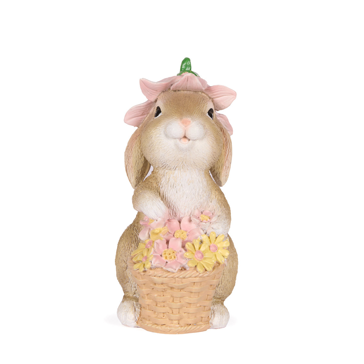 FLORAL GARDEN BUNNY WITH BASKET