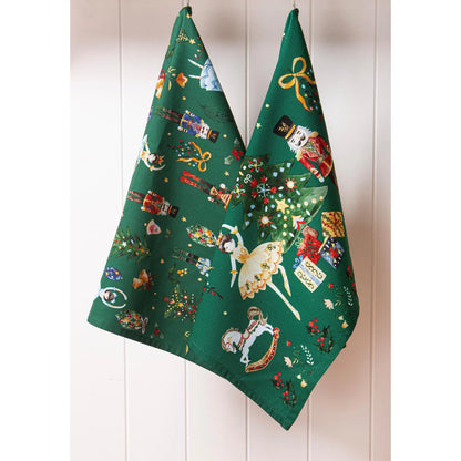 Christmas Wonderland Green 2pk Tea Towel