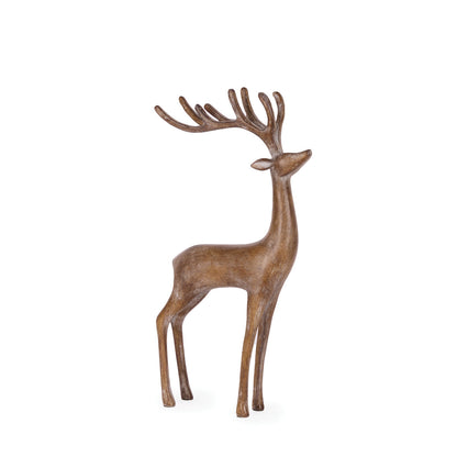 33 CM WOODGRAIN REINDEER