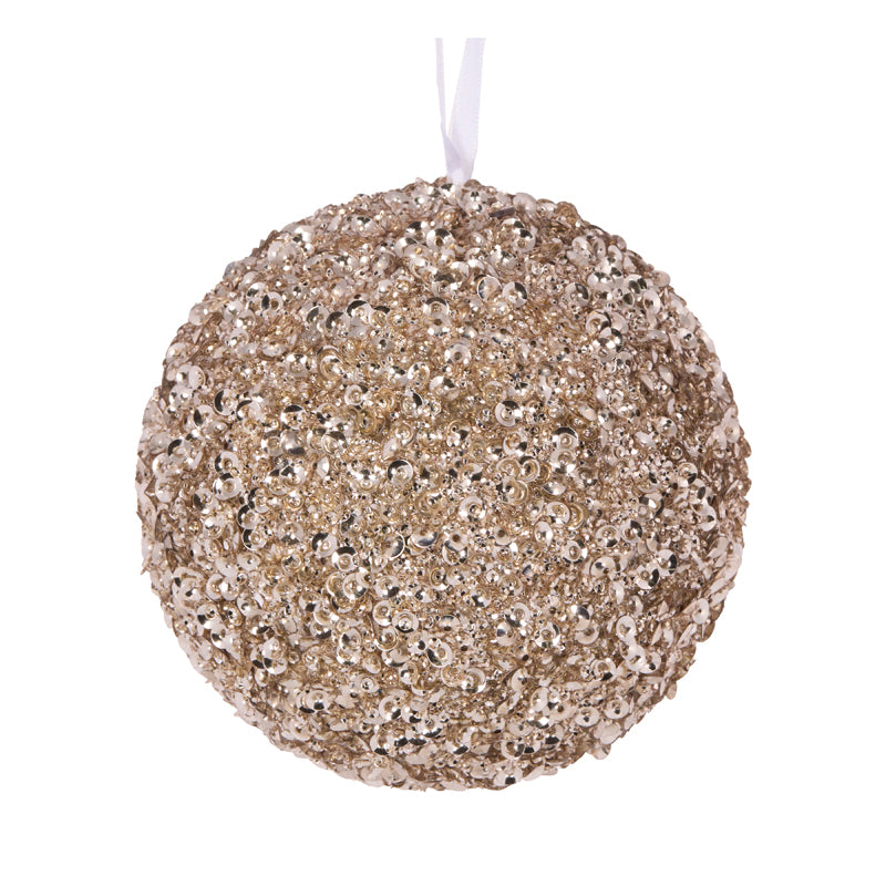 XL Champagne Crystal Confetti Bauble