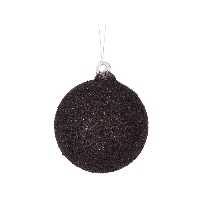 10cm Glittered Ink Bauble