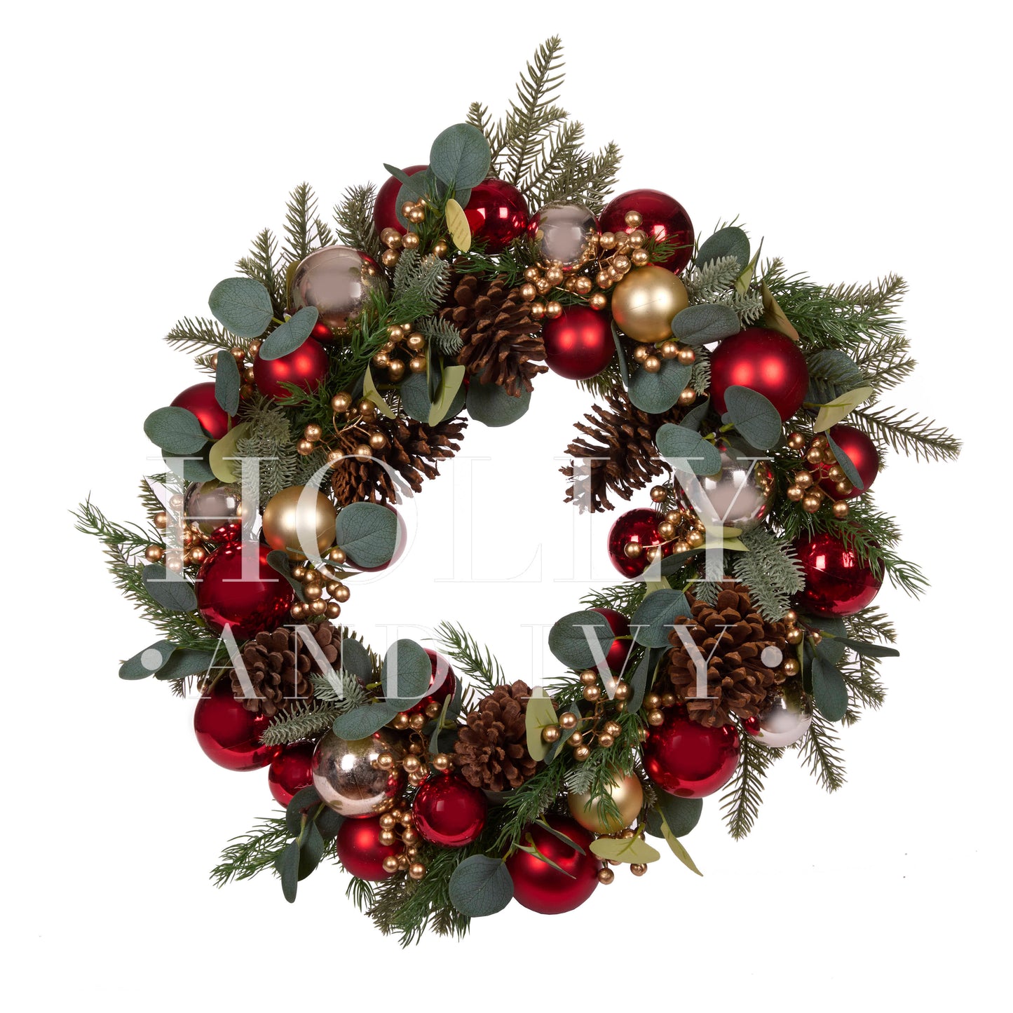 LUXE TRADITIONAL BAUBLE WREATH