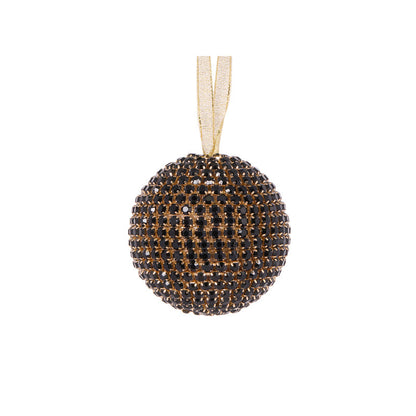 8cm Black Crystal Bauble