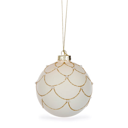 Scalloped Deco Bauble With Pearls