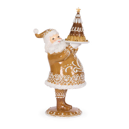 43cm Gingerbread Santa With Cake