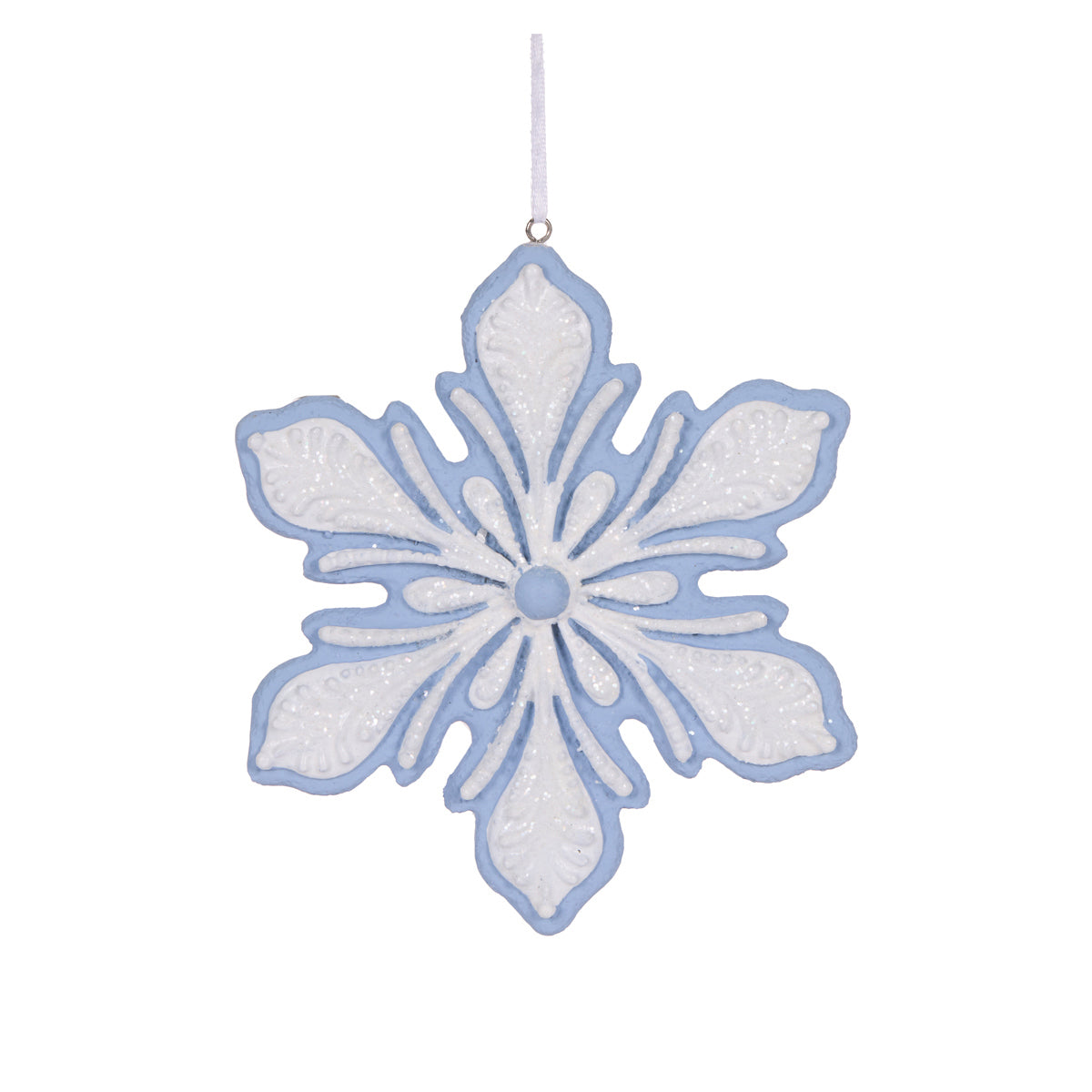 Delicate Blue Snowflake Cookie Hanging