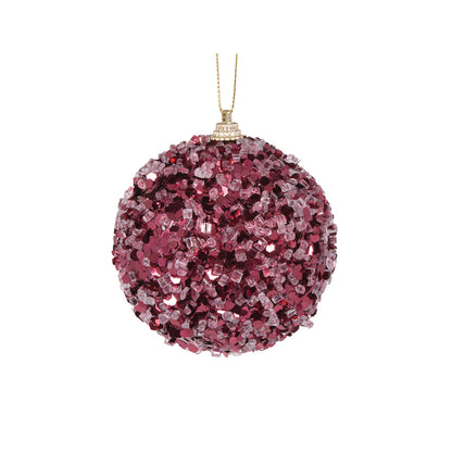 Mini Burgundy Crystals Bauble