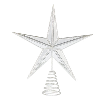 5 - point Mirrored Tree Topper Star Silver